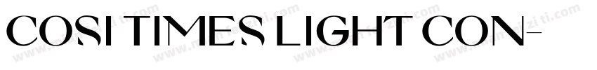 cosi Times Light Con字体转换